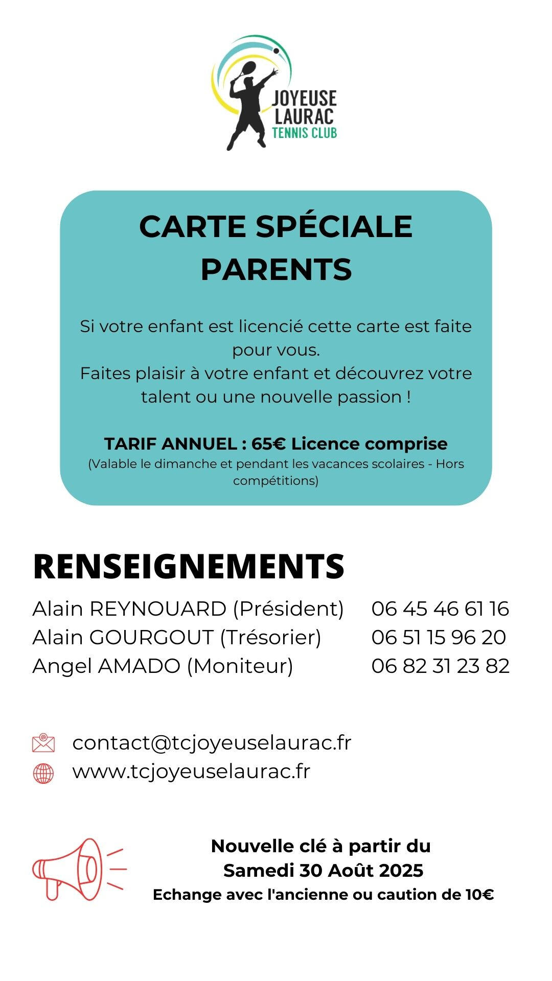 Renseignements TCJL - 2025/2026